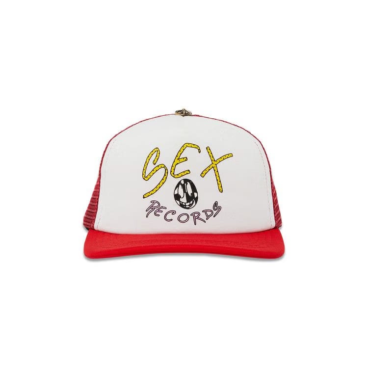 Chrome Hearts Sex Records Trucker Hat White/Red