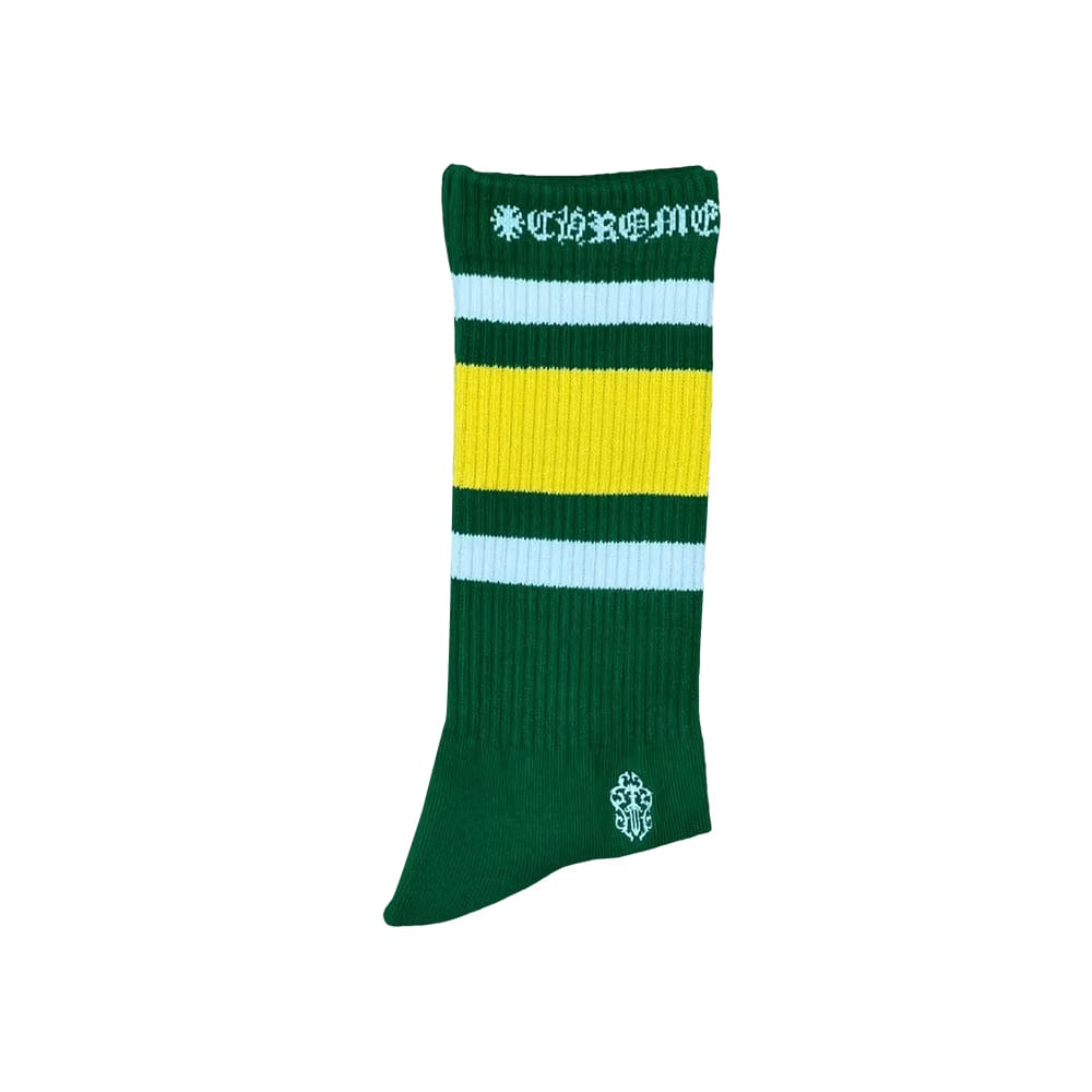 Chrome Hearts Striped Sock Yellow/Green