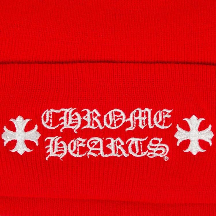 Chrome Hearts Online Exclusive Beanie Red/White