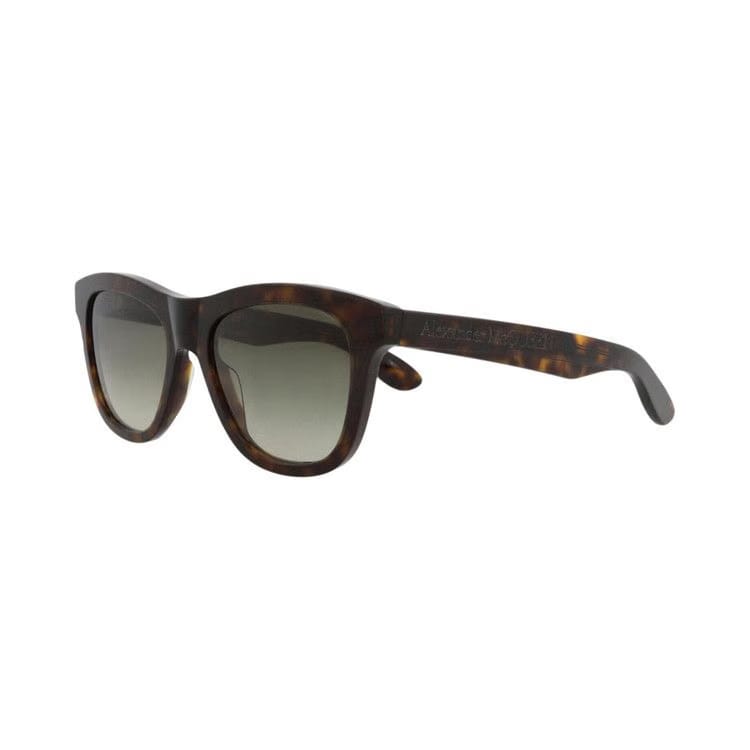 Alexander McQueen Square-Frame Recycled Acetate Sunglasses Havana Green