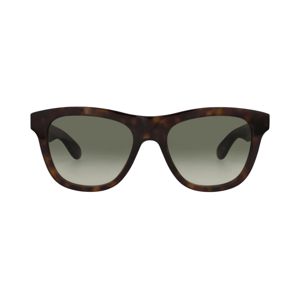 Alexander McQueen Square-Frame Recycled Acetate Sunglasses Havana Green