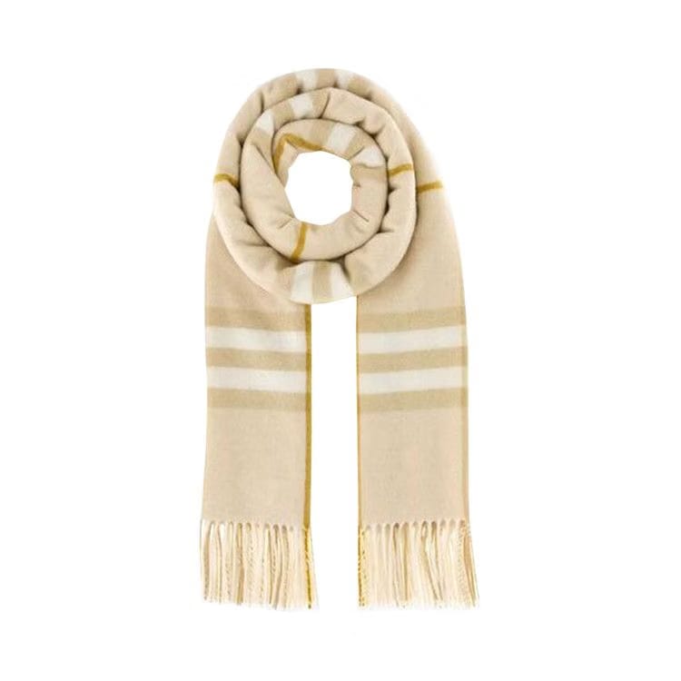 Burberry Washed Giant Check Scarf White Denim