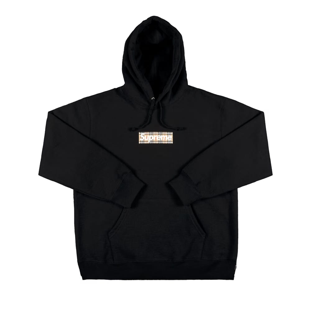 Supreme x Burberry Box Logo Hoodie Black