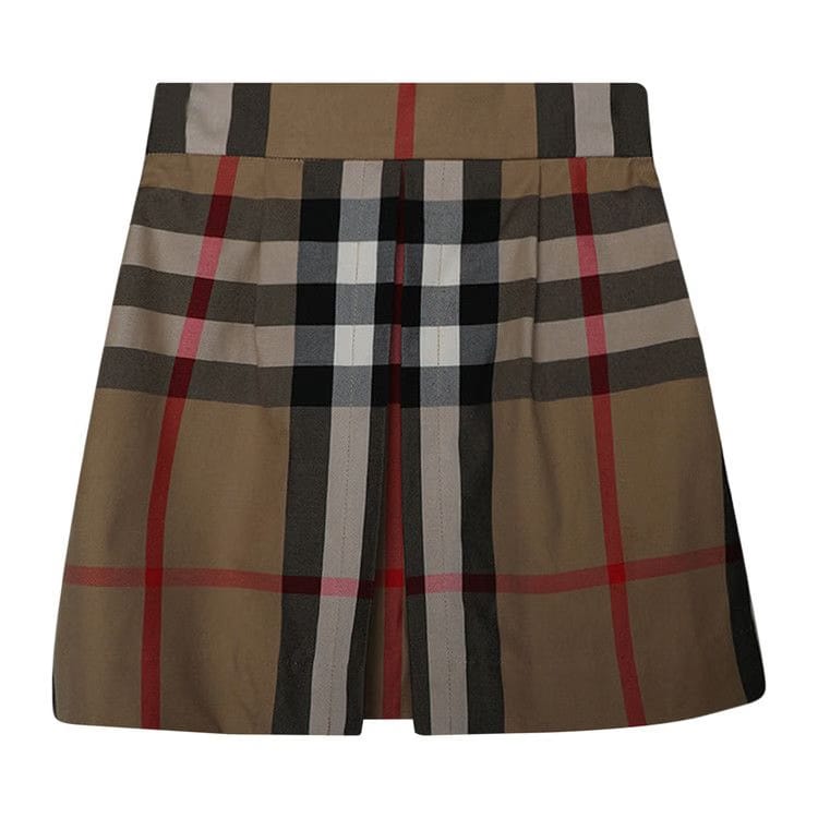 Burberry Kids Vintage Check Pleated Skirt Archive Beige