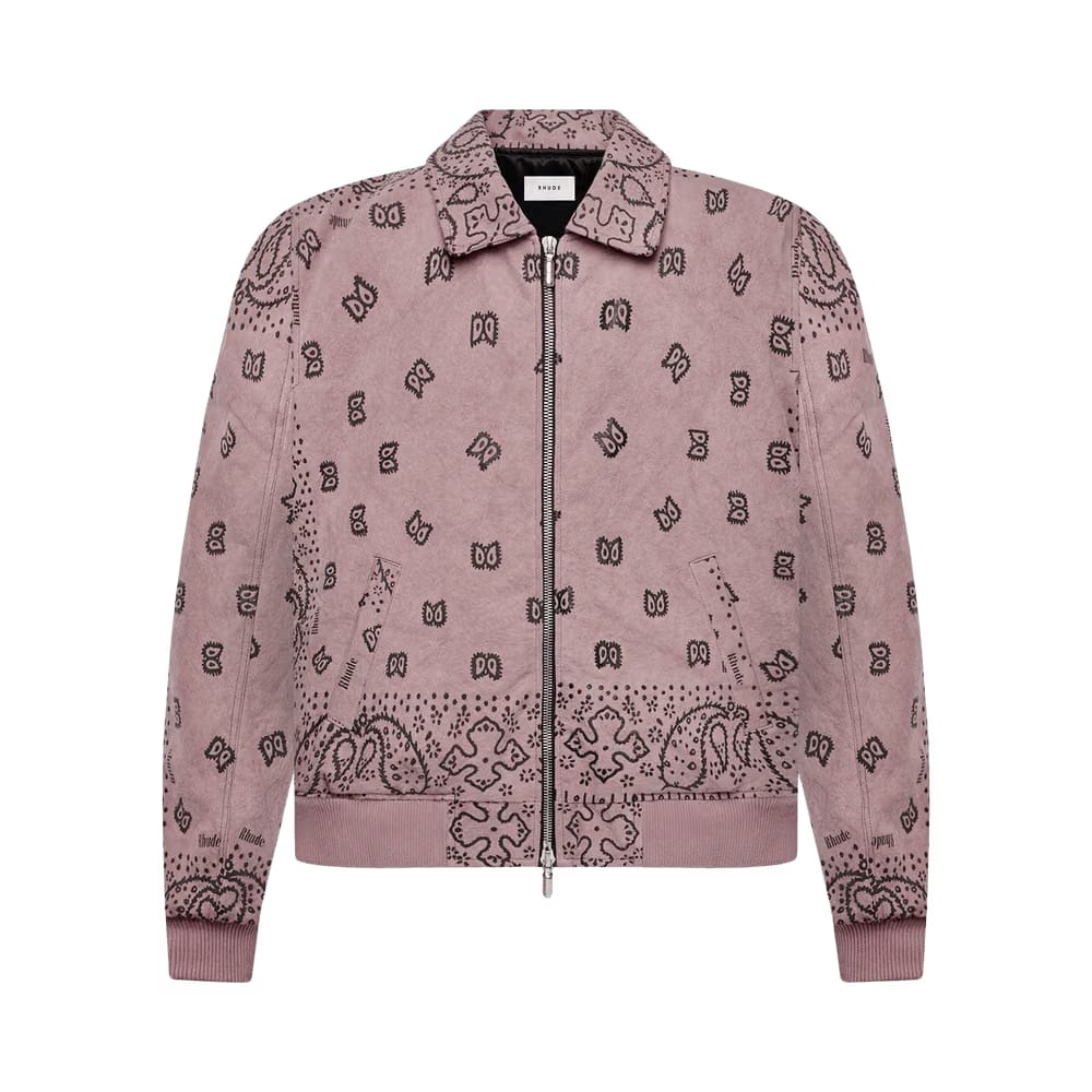 Rhude Bandana Bomber Jacket Pink