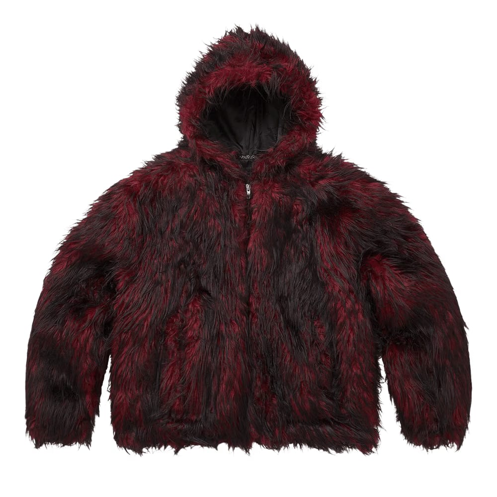 Supreme x Y’s Faux Fur Windstopper Hooded Bomber Jacket Red