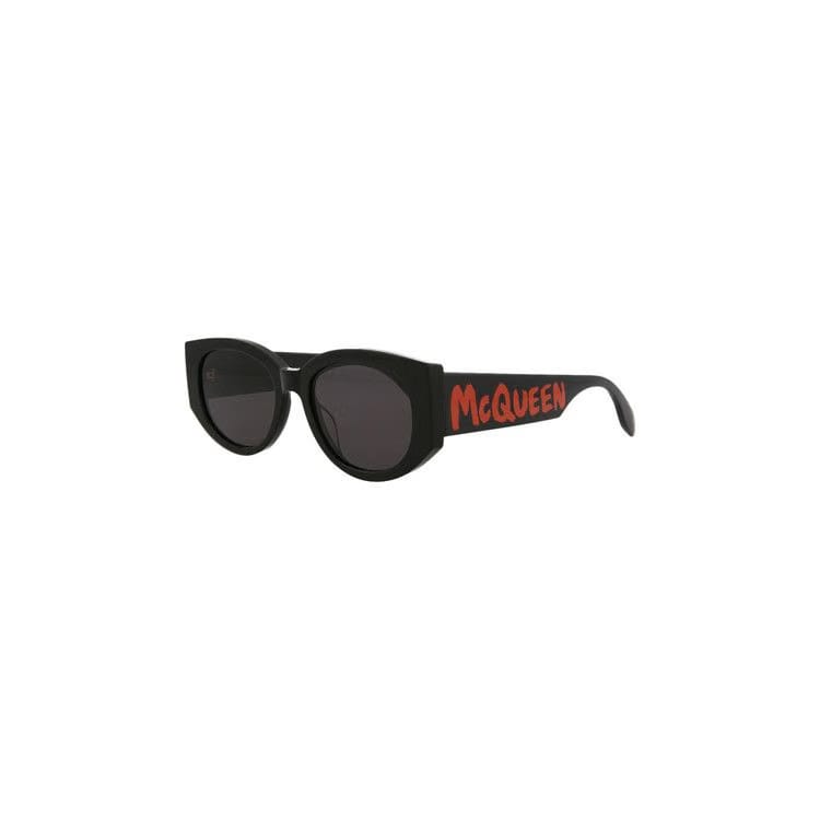 Alexander McQueen Oval Sunglasses Black/Grey