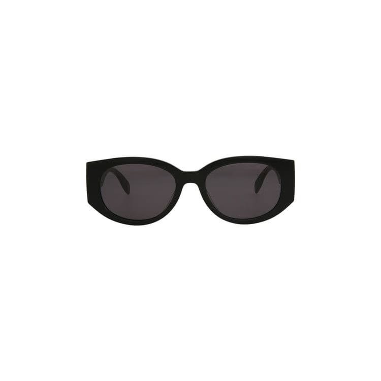 Alexander McQueen Oval Sunglasses Black/Grey