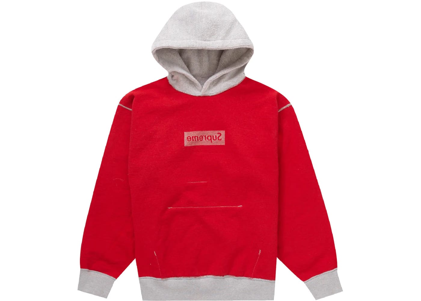 Supreme Inside Out Box Logo Hoodie Heather Grey