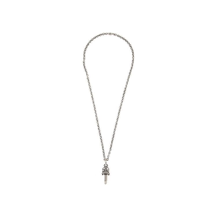 Chrome Hearts Dagger Pendant Necklace Silver