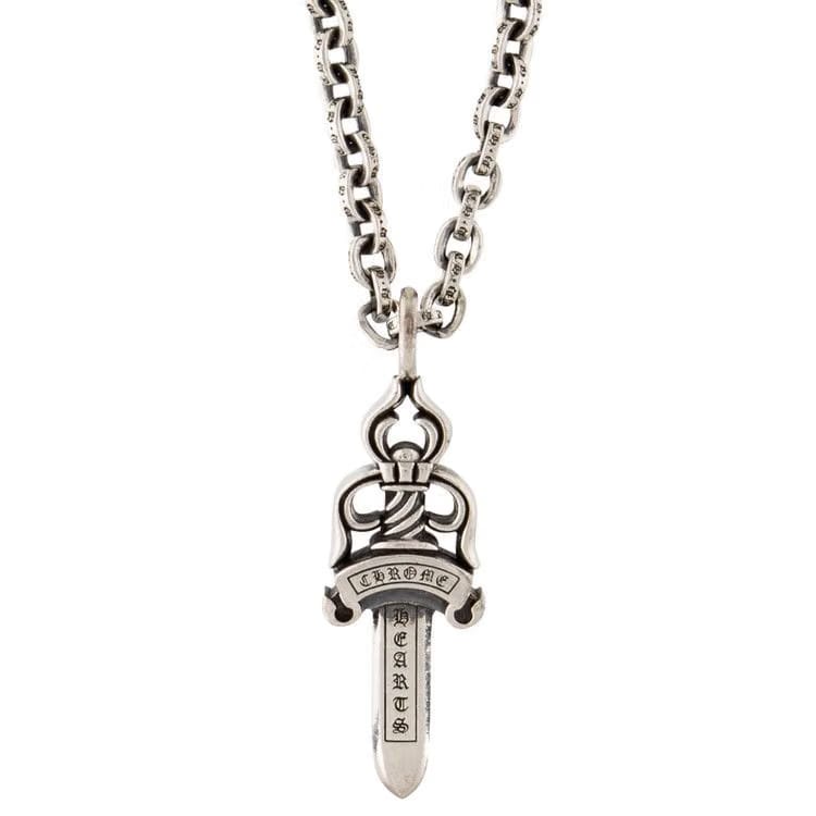 Chrome Hearts Dagger Pendant Necklace Silver