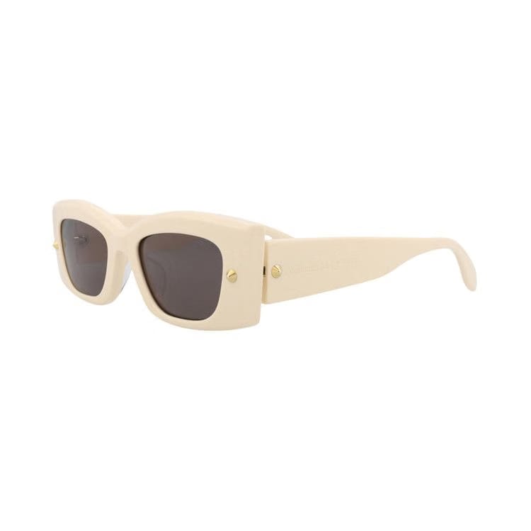 Alexander McQueen Square Sunglasses Ivory/Grey