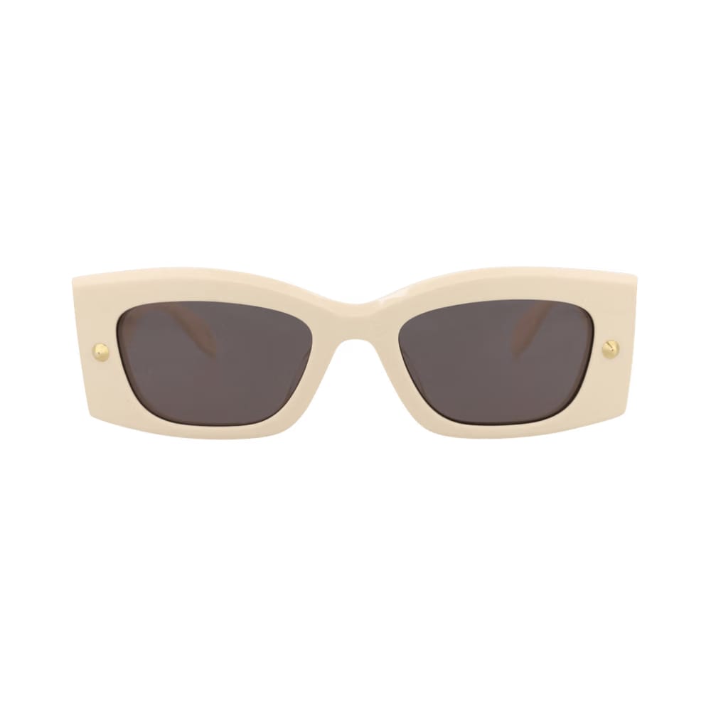 Alexander McQueen Square Sunglasses Ivory/Grey