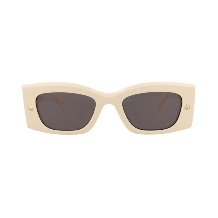 Alexander McQueen Square Sunglasses Ivory/Grey