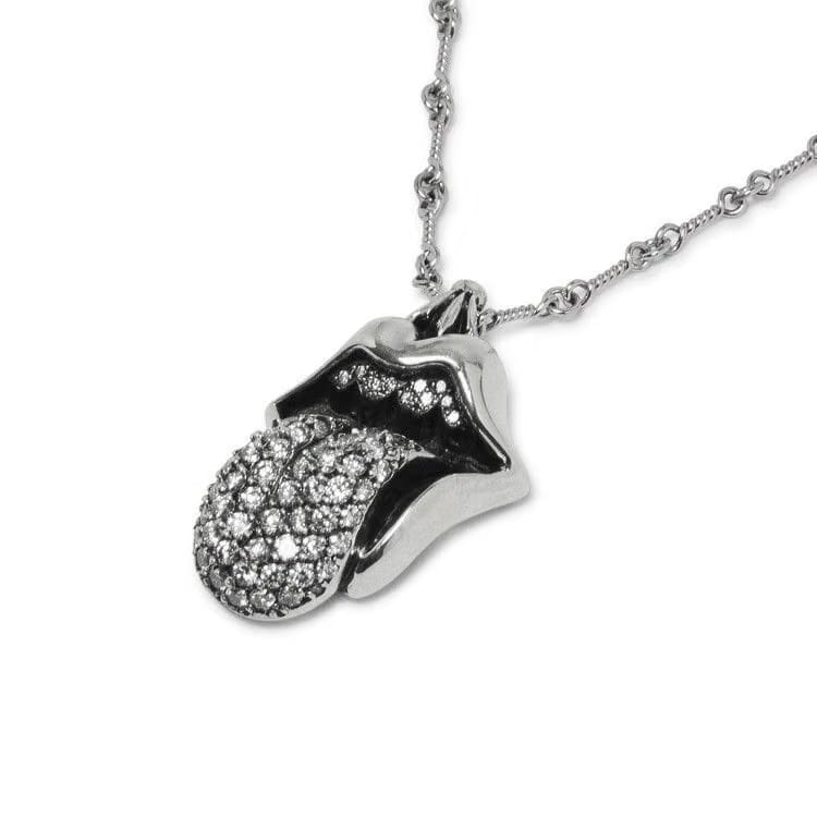 Chrome Hearts Rolling Stones Necklace Silver