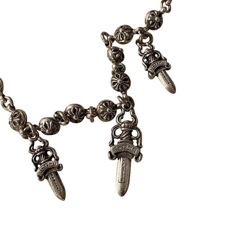 Chrome Hearts Dagger Pendant Wallet Chain Silver