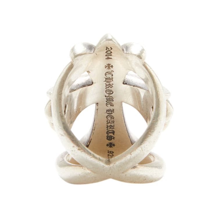 Vintage Chrome Hearts Cross Infinity Ring Silver