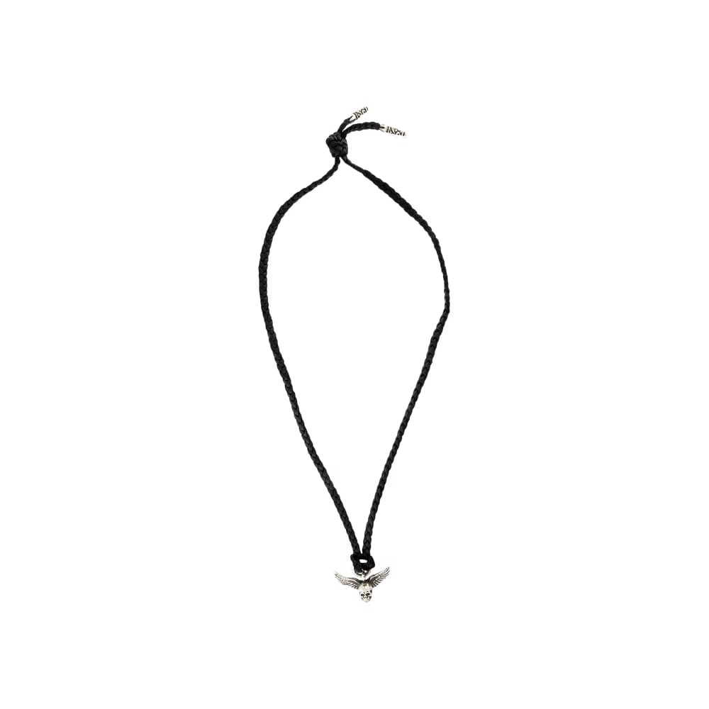 Chrome Hearts Winged Skull Pendant Necklace Black