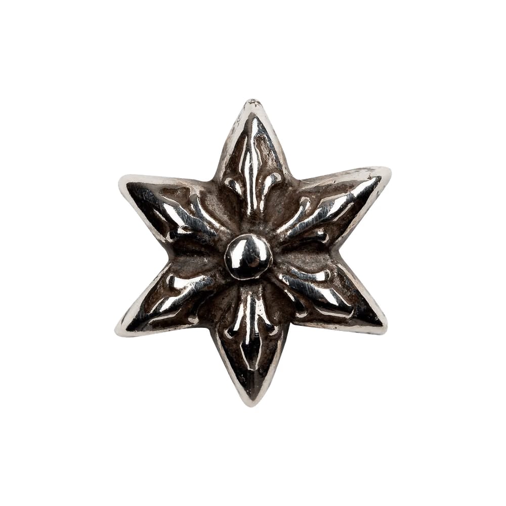 Chrome Hearts Six Point Star Stud Earring Silver