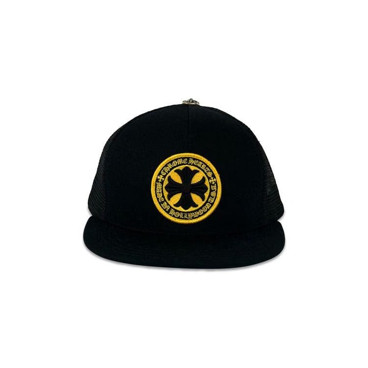 Chrome Hearts Plus Cross Seal Stamp Trucker Hat Black