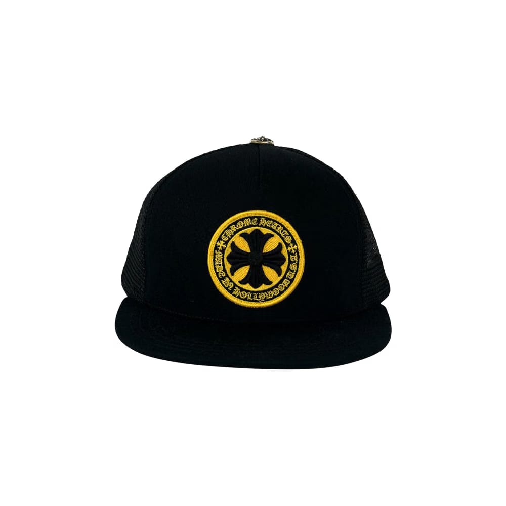 Chrome Hearts Plus Cross Seal Stamp Trucker Hat Black