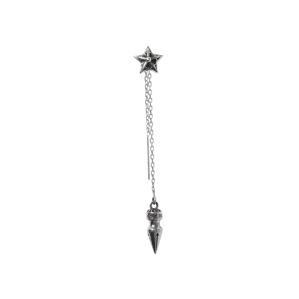 Chrome Hearts Chain Spike Star Earring Silver