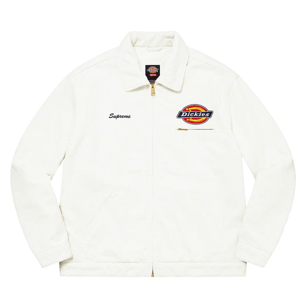 Supreme x Dickies Corduroy Work Jacket White