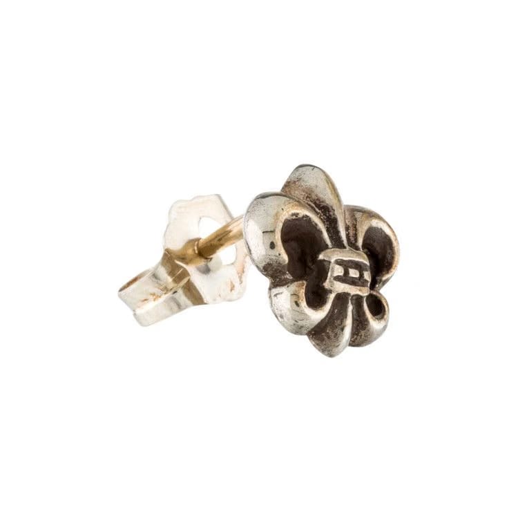 Chrome Hearts Fleur De Lis Stud Earring Gold