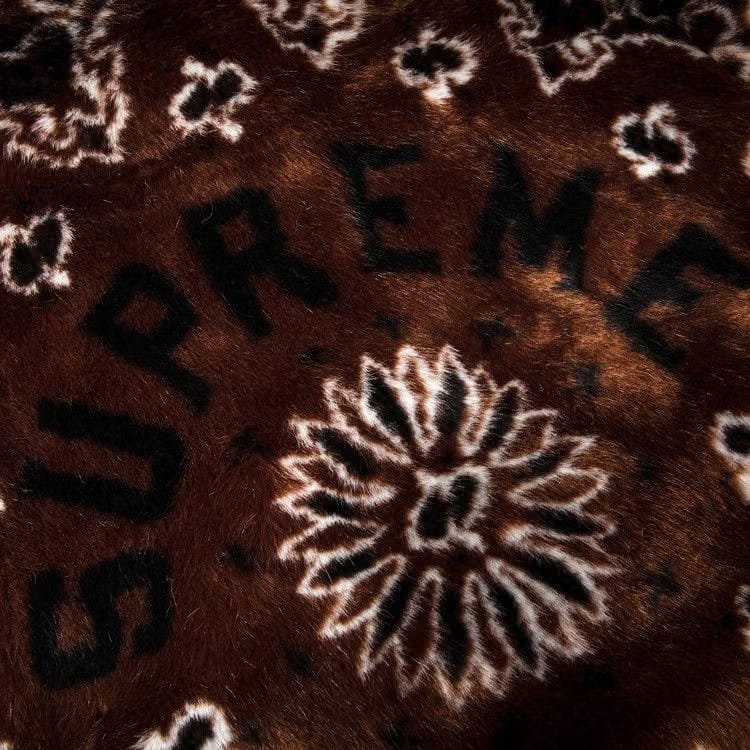 Supreme Bandana Faux Fur Bomber Jacket Brown