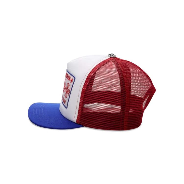 Chrome Hearts Hollywood USA Trucker Hat Blue/White/Red
