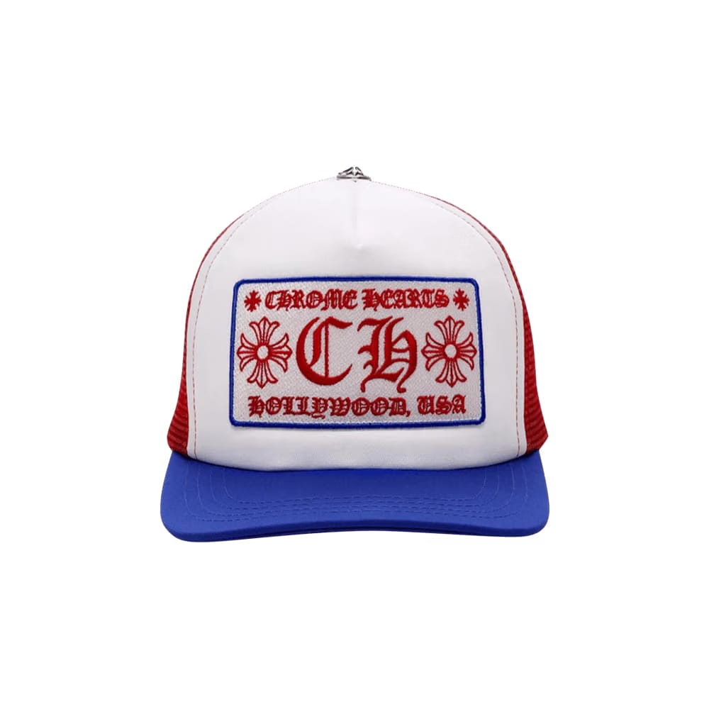 Chrome Hearts Hollywood USA Trucker Hat Blue/White/Red