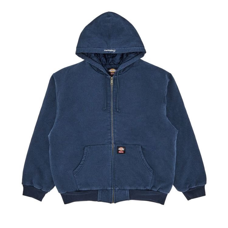 Supreme x Dickies Quilted Lined Zip Up Hoodie Navy