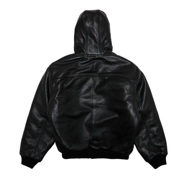 Supreme x Dickies Hooded Leather Work Jacket Black