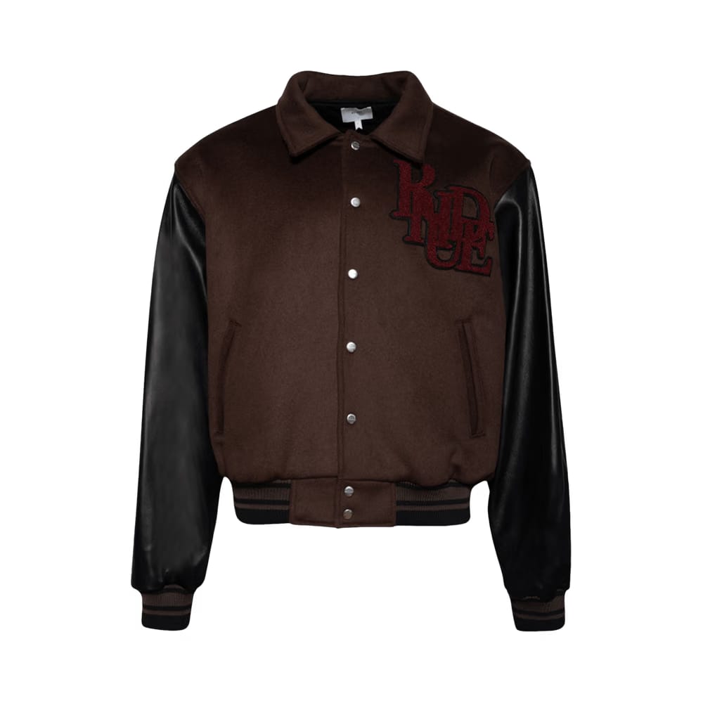 Rhude Duck Varsity Jacket Brown
