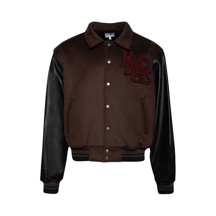 Rhude Duck Varsity Jacket Brown