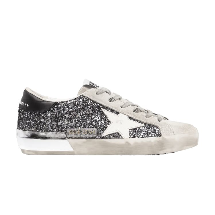 Golden Goose Wmns Superstar 'Silver Black Glitter'
