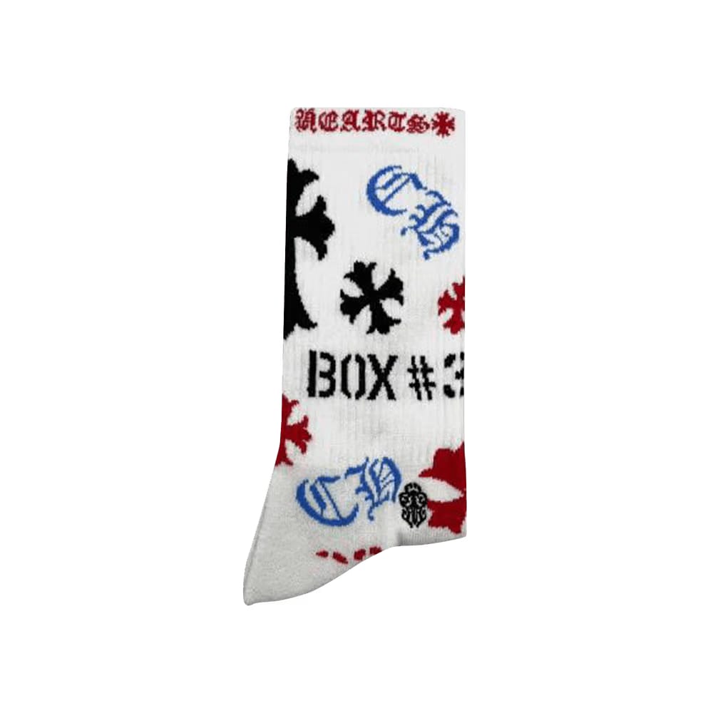 Chrome Hearts Chrome Stencil Sock White
