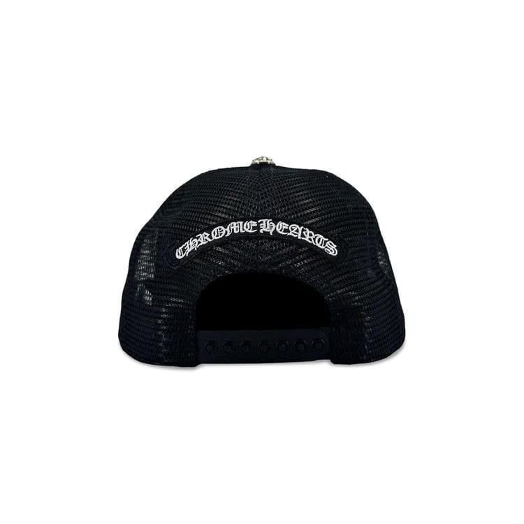Chrome Hearts Triple Cross Trucker Hat Black/Black