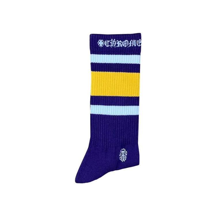 Chrome Hearts Striped Sock Yellow/Purple
