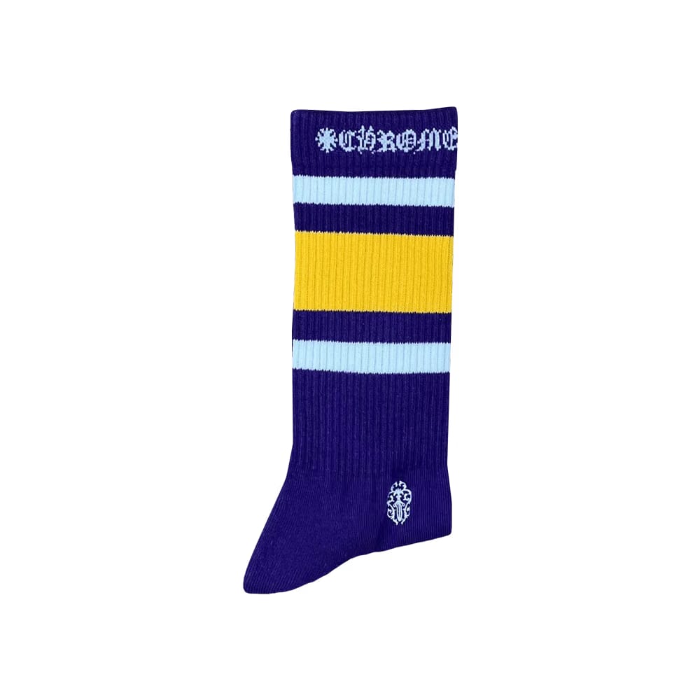 Chrome Hearts Striped Sock Yellow/Purple