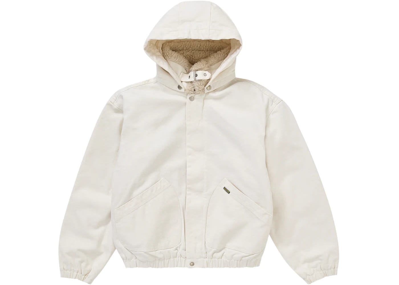 Supreme Faux Shearling Lined Bomber Jacket White