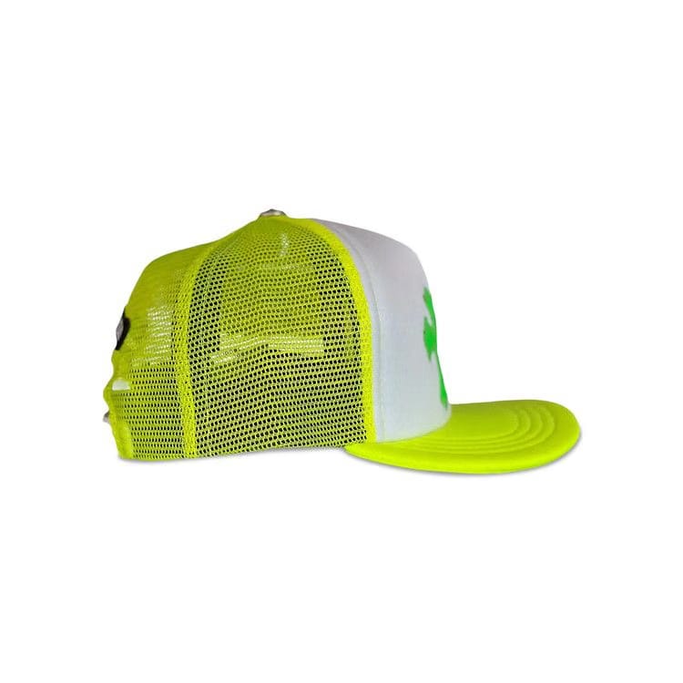 Chrome Hearts Cemetery Trucker Hat Neon Yellow