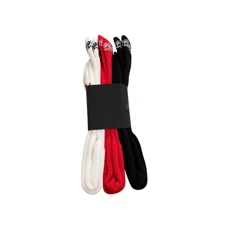 Chrome Hearts 3-Pack Chomper Socks Multicolor