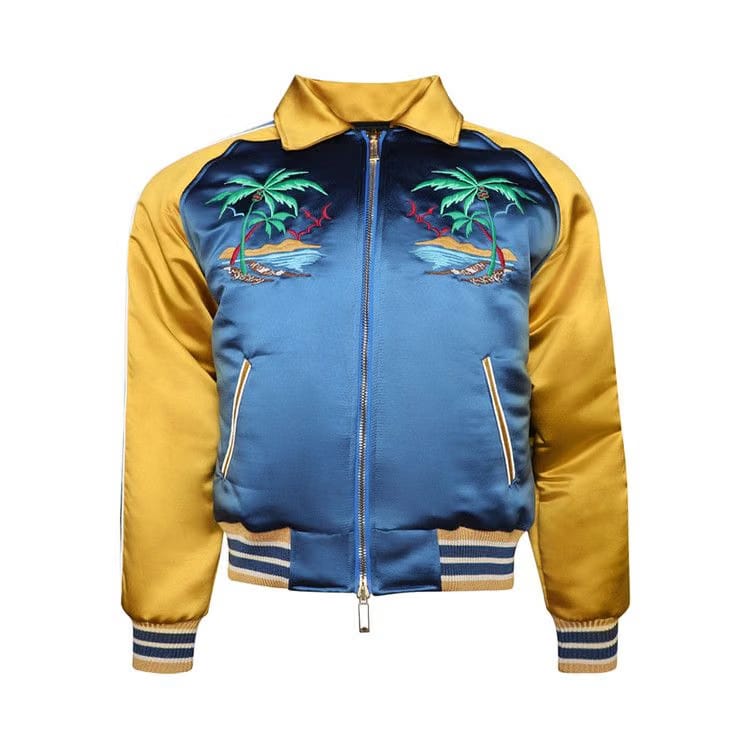 Rhude Palm Eagles Souvenier Jacket Navy/Mustard Yellow