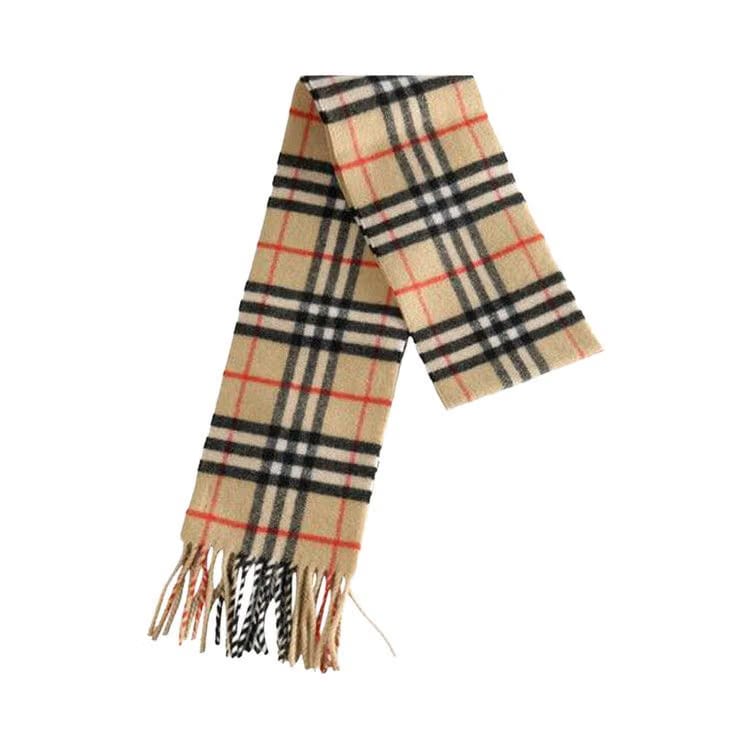 Burberry Check Cashmere Scarf Sand