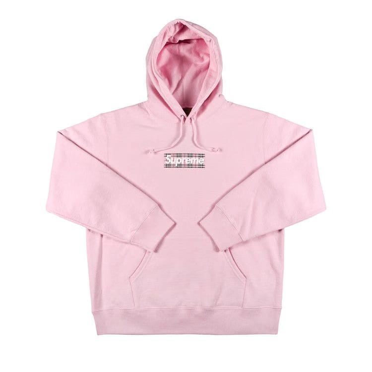 Supreme x Burberry Box Logo Hoodie Light Pink