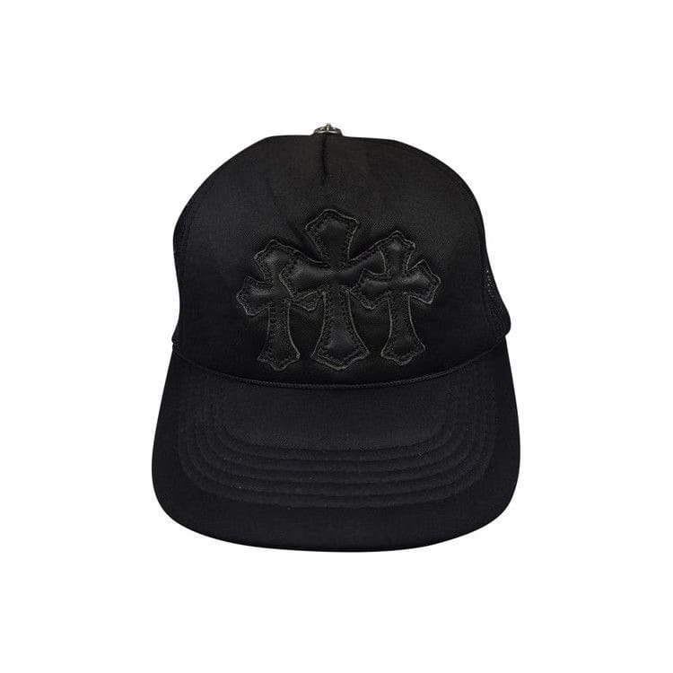 Chrome Hearts Triple Cross Cemetery Trucker Hat Black