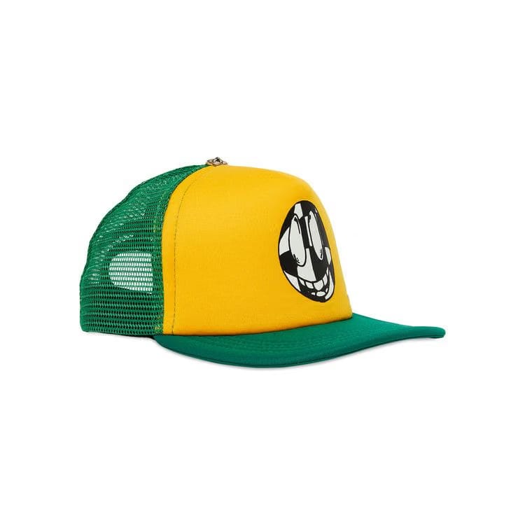 Chrome Hearts x Matty Boy Sex Records Smiley Trucker Hat Yellow