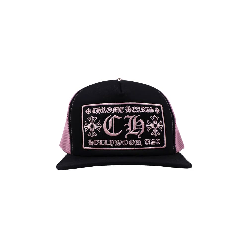 Chrome Hearts Hollywood Trucker Hat Black/Pink