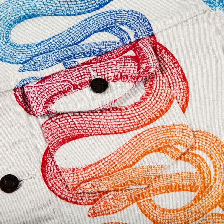Supreme x Hysteric Glamour Snake Denim Trucker Jacket White